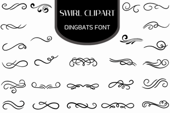 Swirl Clipart Fonts for Creative Design Projects