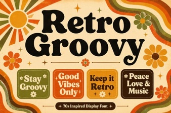 Groovy Retro Fonts for Modern Design Projects